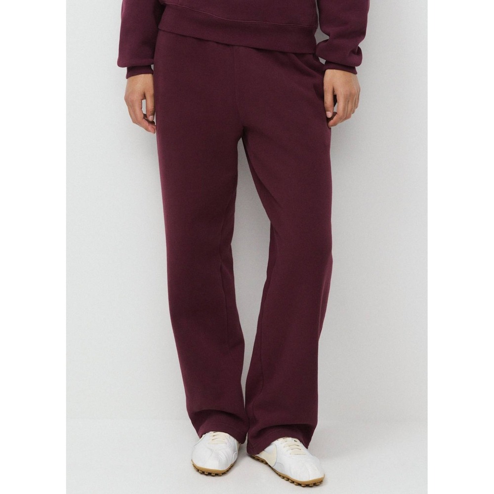 Aritzia Women's Cozy Sweatfleece Mega Straight Sweatpant Sz S Sumac Burgundy NWT